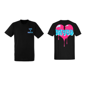 Retro Wave - Black Shirt Pink/Baby Blue