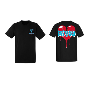 Retro Wave - Black Shirt Red/Baby Blue