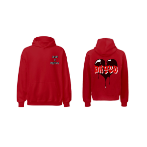 Retro Wave - Red Hoodie Black/Red