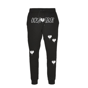 Hustle Heart - Black/White Sweatpants