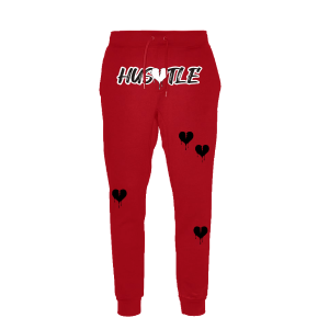 Hustle Hearts - Red/White/Black Sweatpants