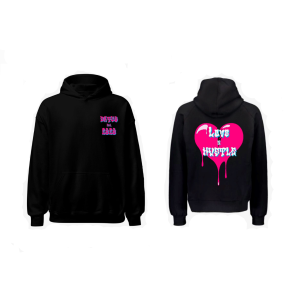 Est.2020 - Black Hoodie Pink/Baby Blue