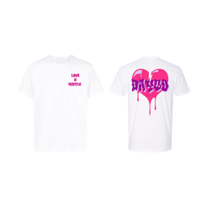 Retro Wave - White Shirt Pink/Purple