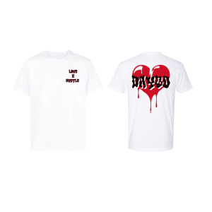 Retro Wave - White Shirt Red/Black