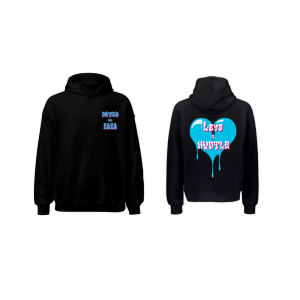 Est.2020 Black Hoodie Baby Blue/Pink